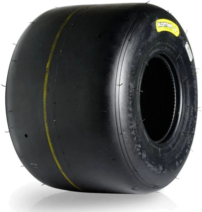 Komet slick karting tyre, three-quarter view